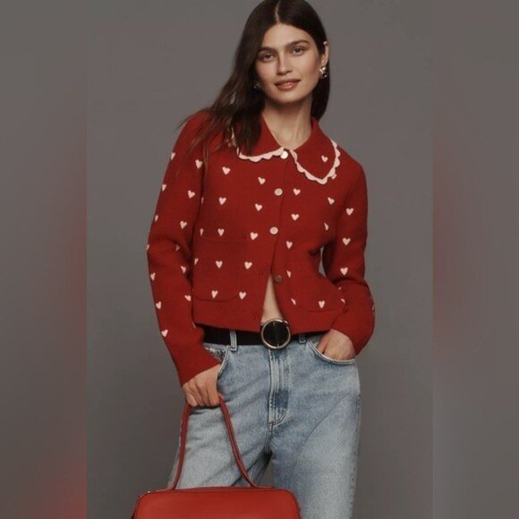 NWT Size XXS (P2P 20") - NVLT Heart Coatigan Jacket (NWT US$ 128) - Picture 7 of 16